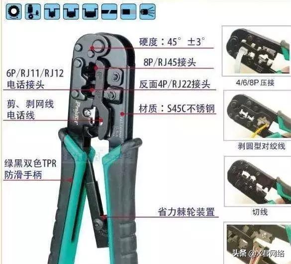 网线水晶头接法图解7类（网线水晶头制作及标准接法教程）(1)