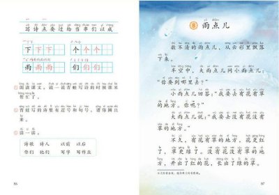 ​一年级上册：六单元8《雨点儿》，大雨点儿和小雨点儿的选择